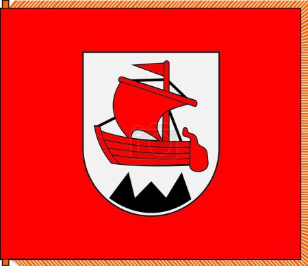 Illustration for Balbieriskis city flag, graphic vector illustration - Royalty Free Image