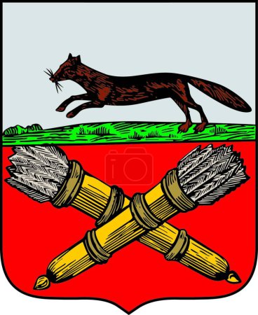 Ilustración de Belebey escudo de armas vector ilustración - Imagen libre de derechos
