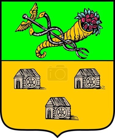 Ilustración de Belopolye escudo de armas vector ilustración - Imagen libre de derechos