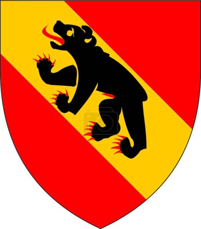 Ilustración de Escudo de armas de Berna, Suiza, ilustración vectorial - Imagen libre de derechos