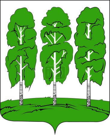 Ilustración de Emblema del distrito Berezovsky, ilustración vectorial - Imagen libre de derechos