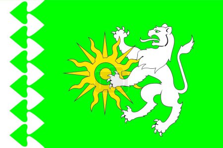 Ilustración de Bandera de la ciudad de Berezovsky, vector de ilustración - Imagen libre de derechos