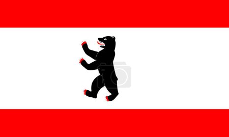 Ilustración de Bandera de Berlín, ilustración vectorial gráfica - Imagen libre de derechos