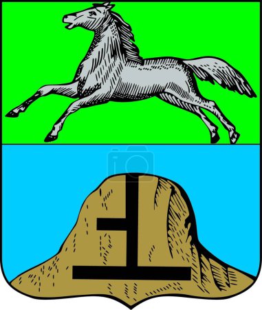 Ilustración de Biysk escudo de armas vector ilustración - Imagen libre de derechos