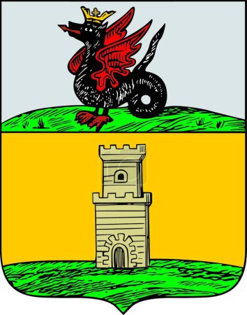 Ilustración de Bolgar escudo de armas vector ilustración - Imagen libre de derechos