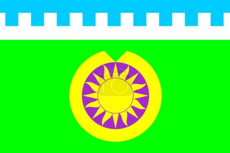 Illustration for Illustration of the Bredy rayon flag - Royalty Free Image