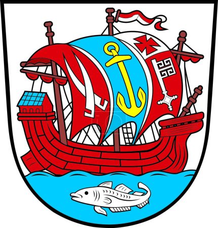 Ilustración de Bremerhafen escudo de armas vector ilustración - Imagen libre de derechos
