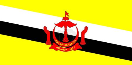 Ilustración de Brunei bandera moderna vector ilustración - Imagen libre de derechos