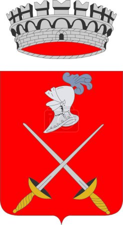 Ilustración de Cagno escudo de armas vector ilustración - Imagen libre de derechos