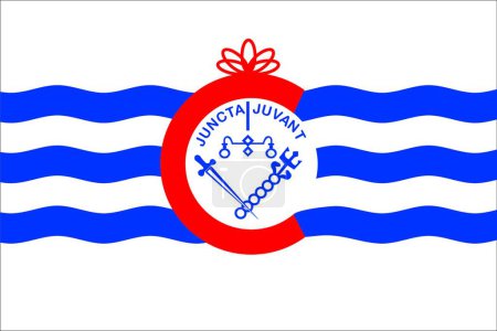 Ilustración de Bandera de la ciudad de Cincinnati, ilustración vectorial gráfica - Imagen libre de derechos