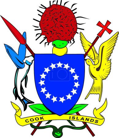 Ilustración de Islas Cook capa vector ilustración - Imagen libre de derechos