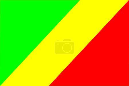Illustration for Congo  flag, graphic vector illustration - Royalty Free Image