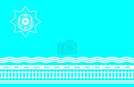 Ilustración de Bandera personalizada de Azerbaiyán, ilustración vectorial gráfica - Imagen libre de derechos