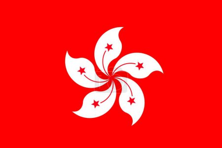 Illustration for Flag hongkong, graphic vector illustration - Royalty Free Image