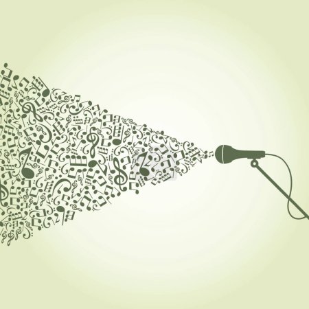 Illustration for Microphone, colored vector illustration - Royalty Free Image