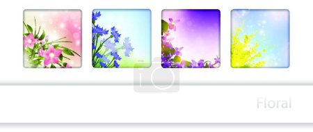 Illustration for Floral collection, graphic vector illustration - Royalty Free Image
