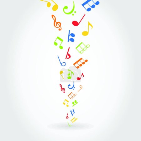 Illustration for Abstract music icon for web, vector illustration - Royalty Free Image