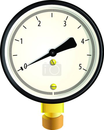 Ilustración de Manómetro de gas, ilustración de icono simple web - Imagen libre de derechos