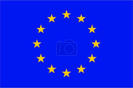 Téléchargez les illustrations : Drapeau de l'Union européenne illustration vectorielle moderne - en licence libre de droit