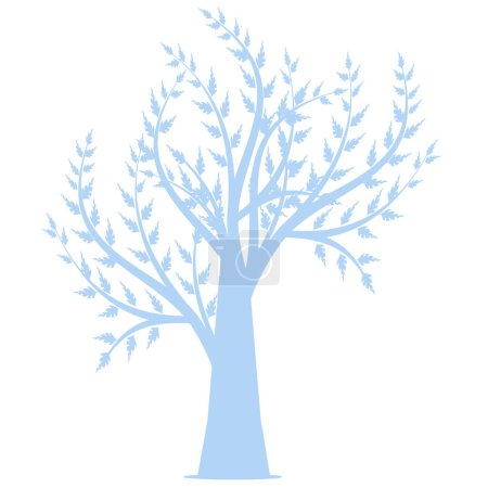 Illustration for Art tree silhouette on white background - Royalty Free Image
