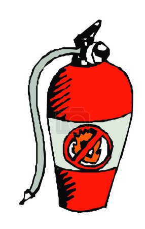 Illustration for Fire extinguisher, graphic vector illustration - Royalty Free Image