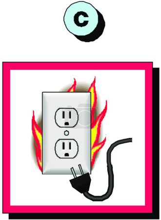 Illustration for Burning socket  vector  illustration - Royalty Free Image