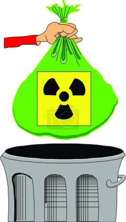 Ilustración de Residuos radiactivos, ilustración vectorial gráfica - Imagen libre de derechos