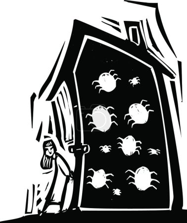 Illustration for Bedbug Infestation, graphic vector illustration - Royalty Free Image