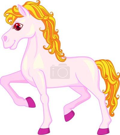 Illustration for Pink horse, graphic vector illustration - Royalty Free Image