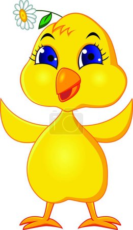 Illustration for Cute baby chicken, colorful vector illustration - Royalty Free Image