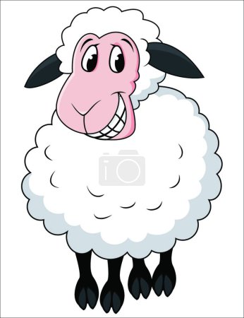 Illustration for Sheep. farm animal. vector illustration - Royalty Free Image
