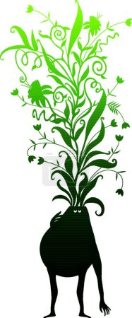 Illustration for Think green modern vector illustration - Royalty Free Image