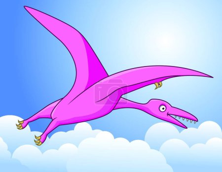Illustration for Vector illustration of pterodactyl - Royalty Free Image