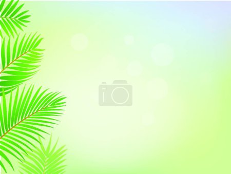 Illustration for Palm tree frame background - Royalty Free Image