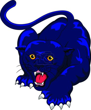 Illustration for Black panther vector illustration - Royalty Free Image