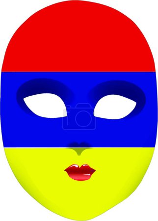 Ilustración de Máscara Armenia, ilustración vectorial gráfica - Imagen libre de derechos