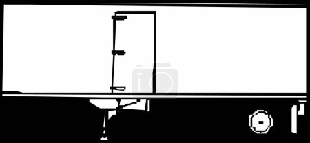 Illustration for Cargo trailer, graphic vector illustration - Royalty Free Image