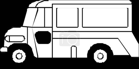 Ilustración de Minibus icono vector ilustración - Imagen libre de derechos