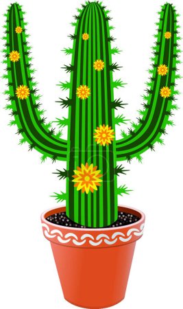 Illustration for Creative graphic illustration of cactus plant - Royalty Free Image