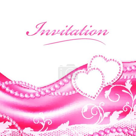 Illustration for Wedding love frame vector illustration - Royalty Free Image
