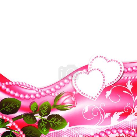Illustration for Wedding love frame vector illustration - Royalty Free Image