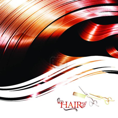 Illustration for Hair frame vector illustration - Royalty Free Image