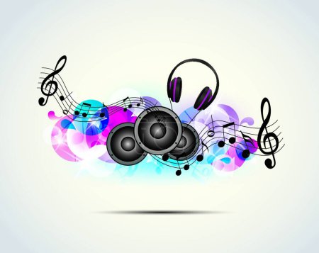 Illustration for Background of music modern vector illustration - Royalty Free Image