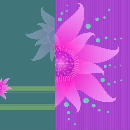 Ilustración de Diseño de plantilla de vector de color con flores - Imagen libre de derechos