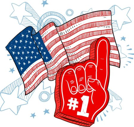Illustration for American patriotism vector illustration - Royalty Free Image