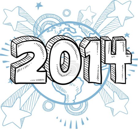 Illustration for 2014 excitement vector illustration - Royalty Free Image
