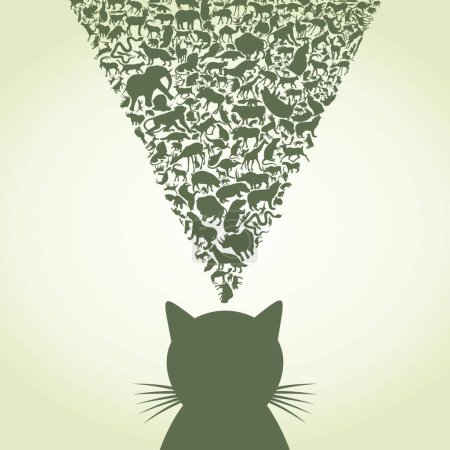 Ilustración de Icono de gato para web, ilustración vectorial - Imagen libre de derechos