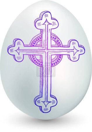 Illustration for "Orthodox cross easter egg vector" - Royalty Free Image