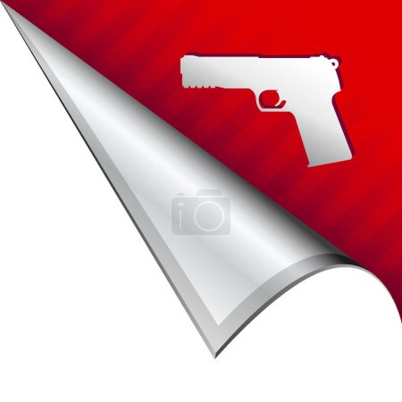 Ilustración de Pestaña de esquina pistola, ilustración vectorial - Imagen libre de derechos