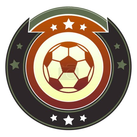 Téléchargez les illustrations : Illustration vectorielle bouton impérial football - en licence libre de droit